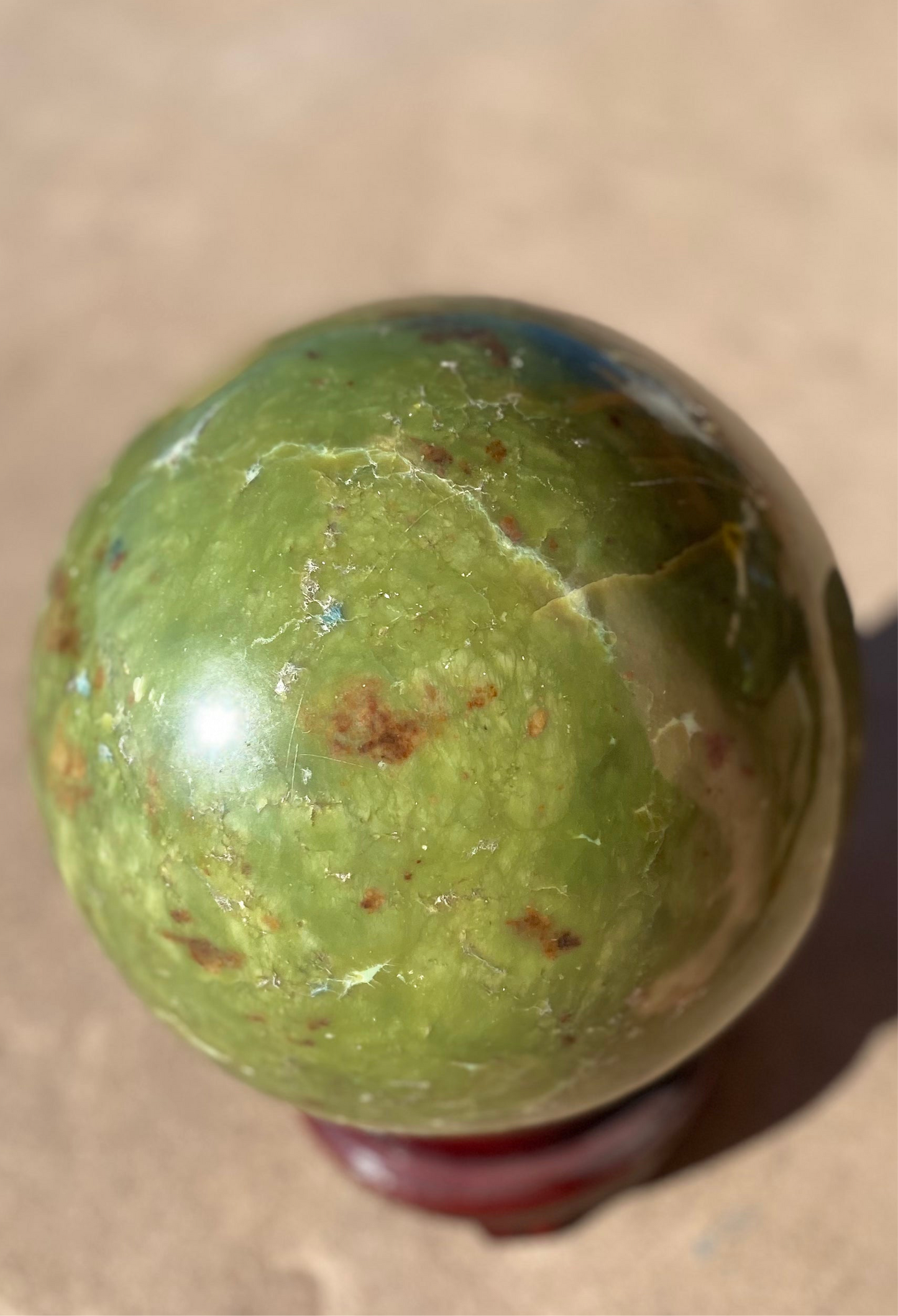 Exquisite Nephrite Jade Sphere from Bhutan