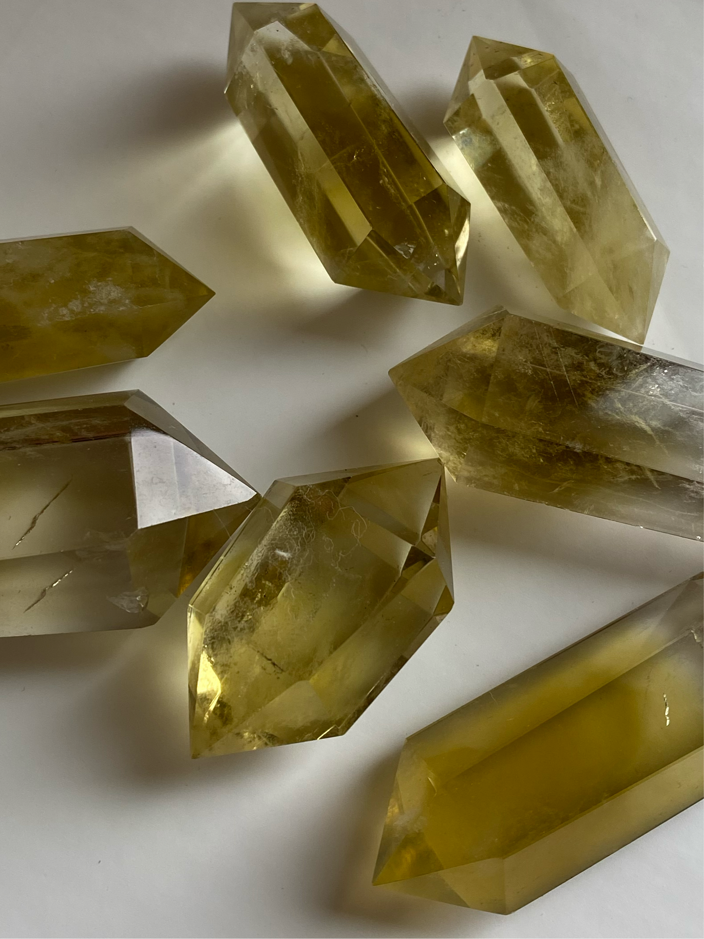 Natural Citrine Crystal Double-Terminated Towers for Abundance & Positive Energy