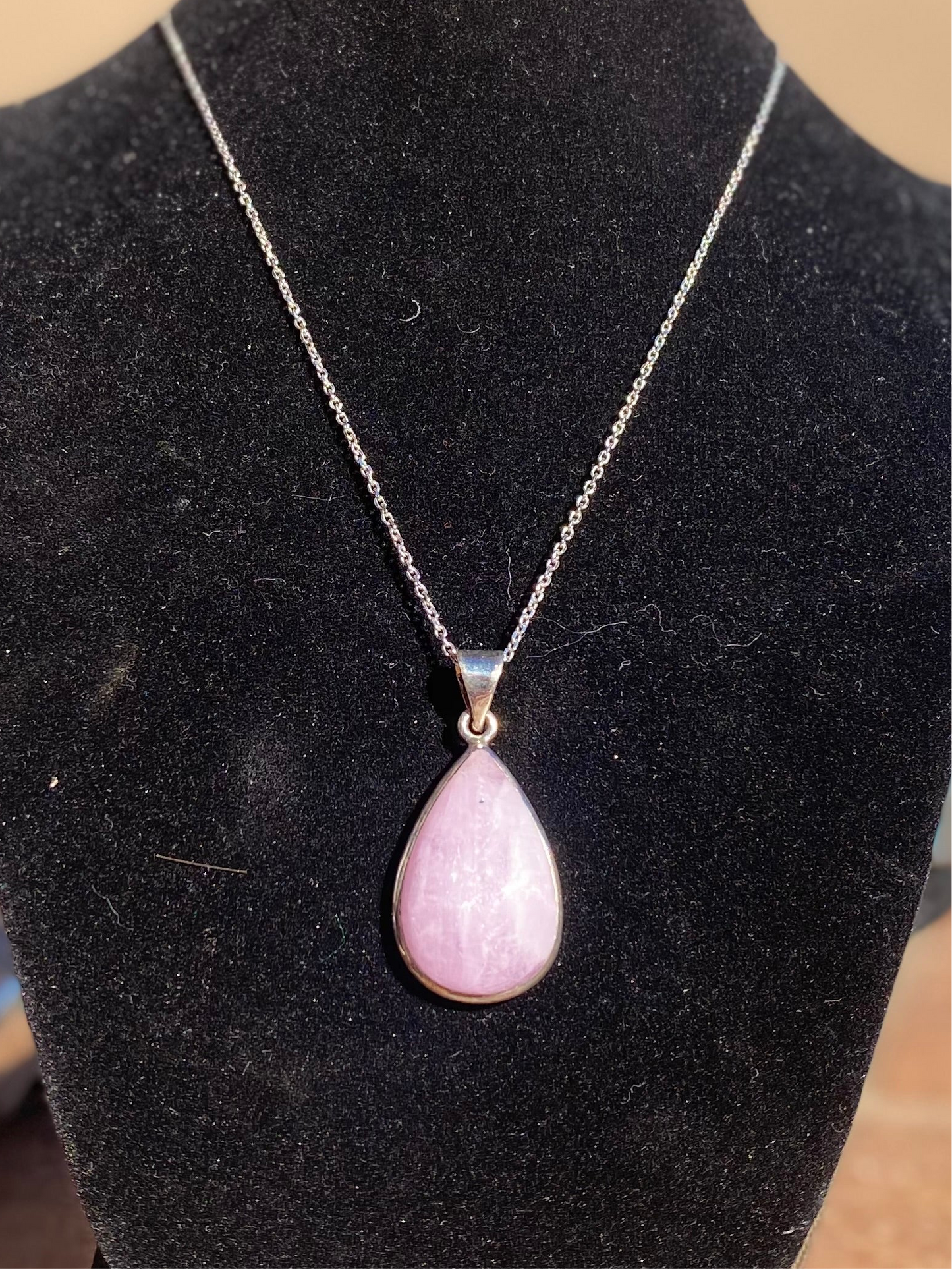 Pink Kunzite Crystal Pendant