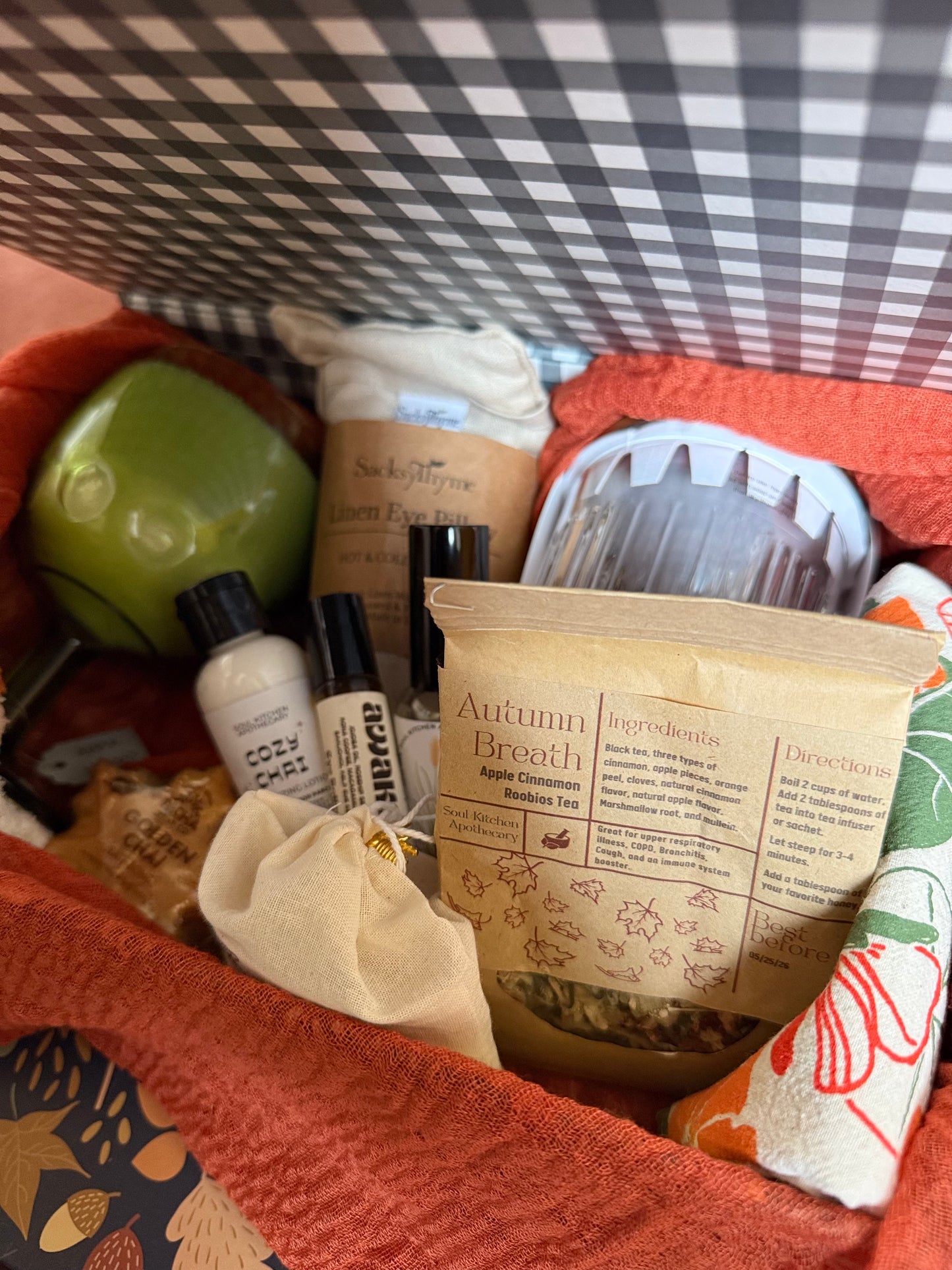 fall gift box
autumn self care gift
pumpkin spice gift set
seasonal ritual box
cozy home gift
thanksgiving hostess gift
chai lover gift
tea gift set
amber candle
small batch apothecary
handcrafted fall box
comfort gift for her