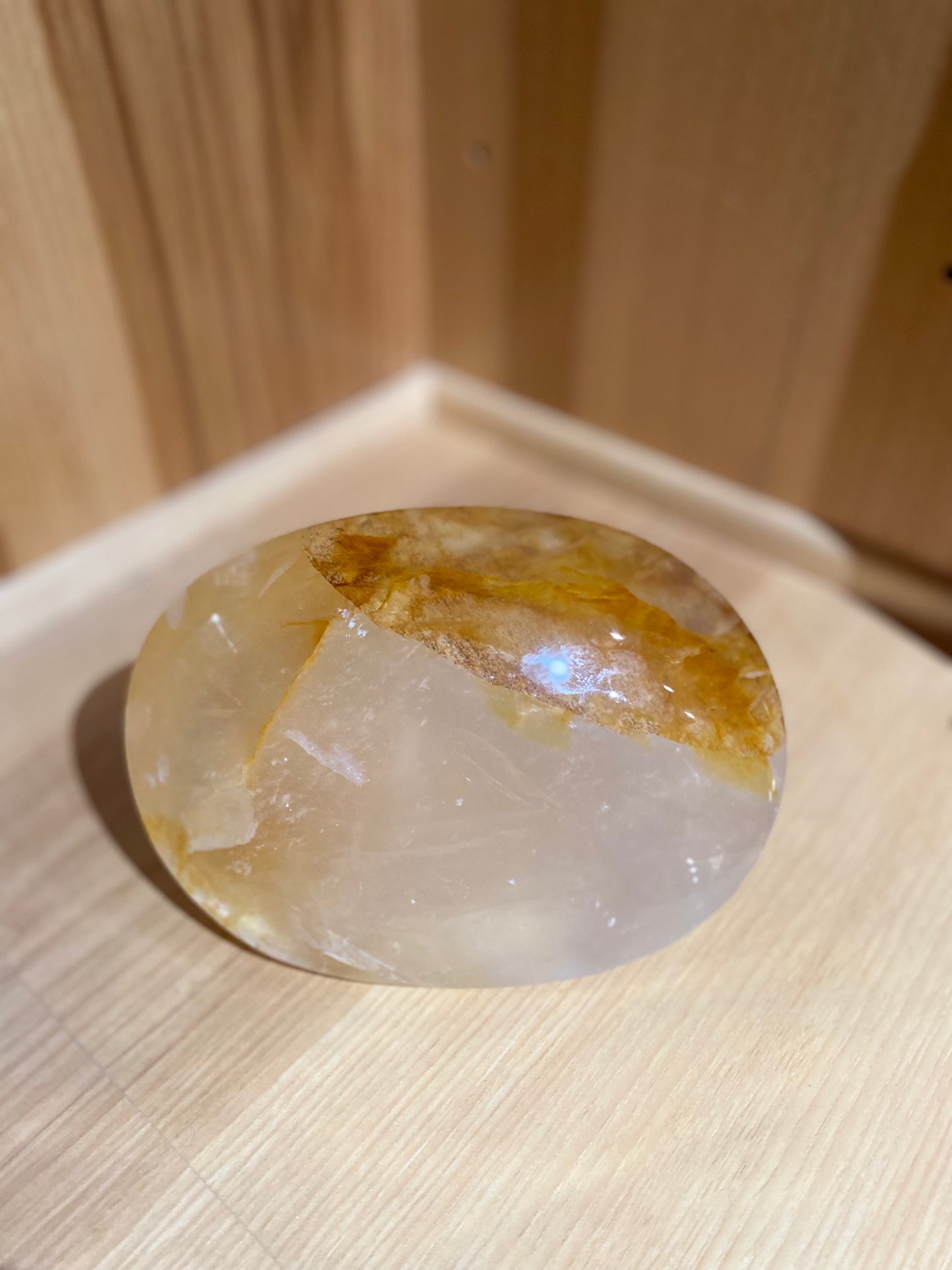 Golden Healer Oval Crystal – Radiant Energy Amplifier