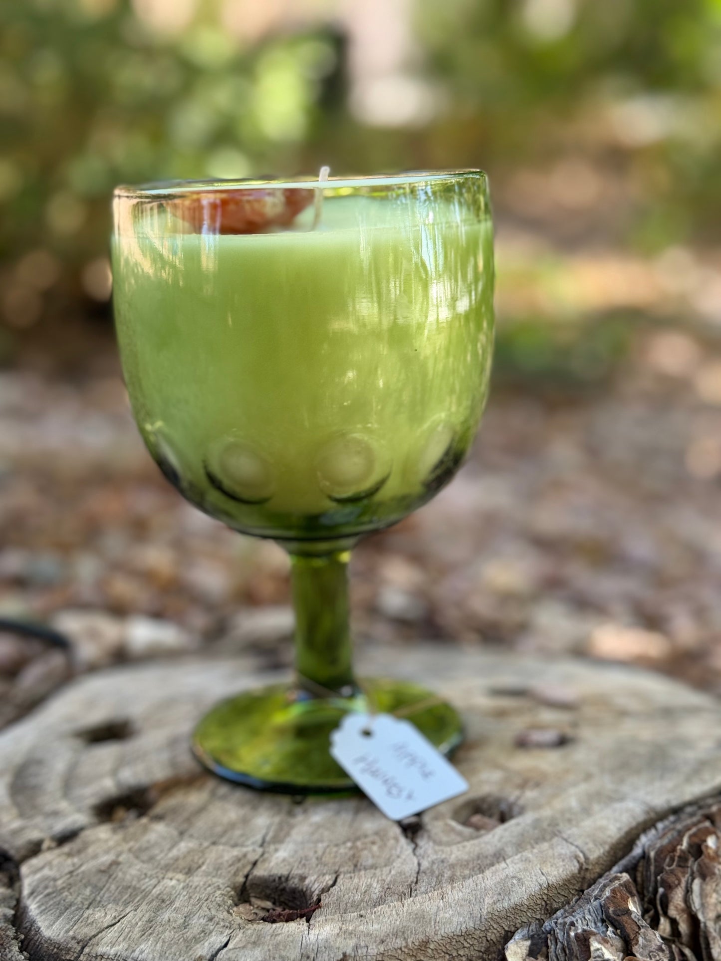 Vintage Green Goblet Apple Harvest Candle – Hand-Poured in Prescott, AZ