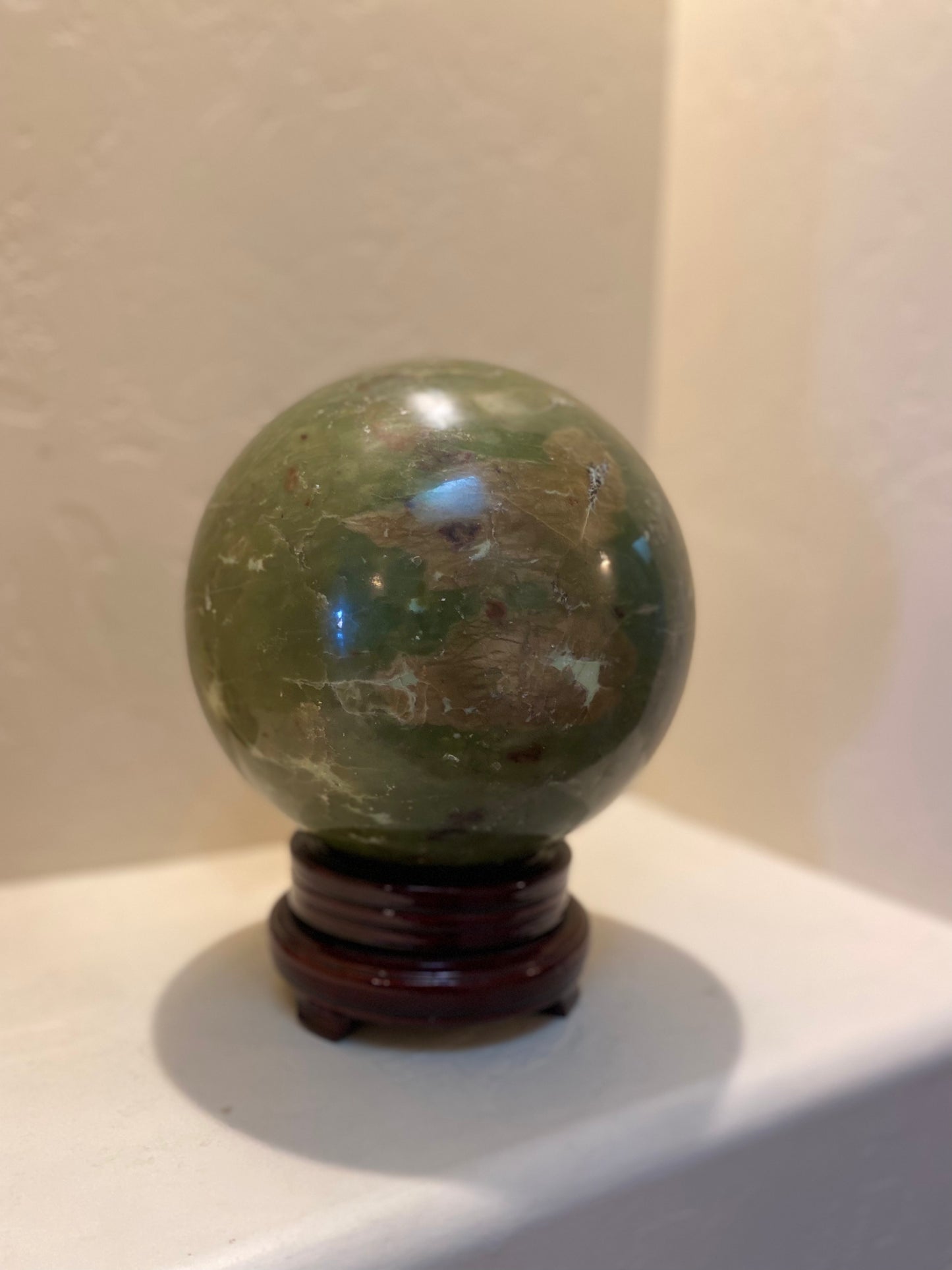 Exquisite Nephrite Jade Sphere from Bhutan
