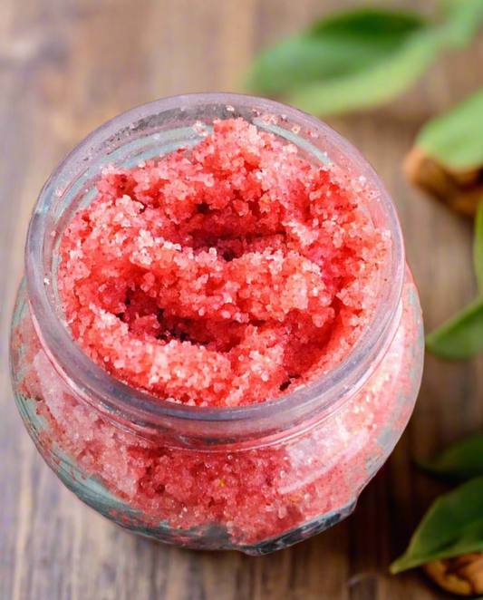 Strawberry sugar scrub