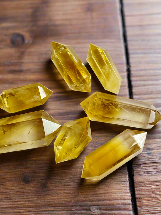Natural Citrine Crystal Double-Terminated Towers for Abundance & Positive Energy