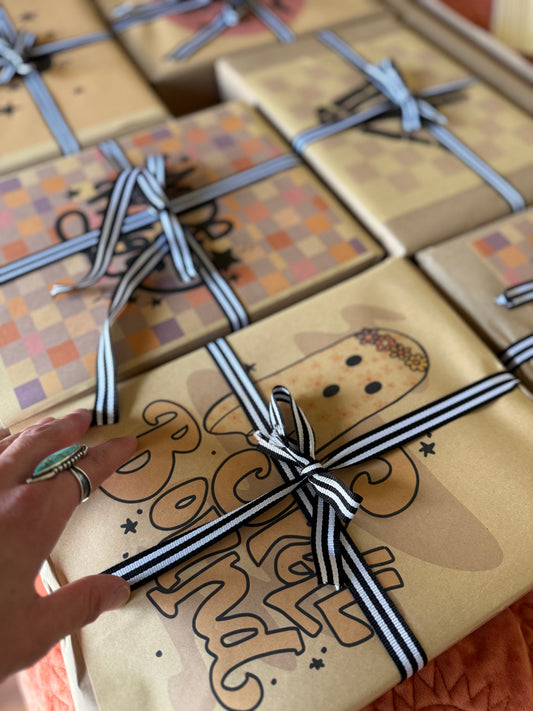 Mini Fall Swag Bag | Cozy Chai Lotion, Corduroy Bag, Checkered Hair Clip & Salt Air Lip Balm