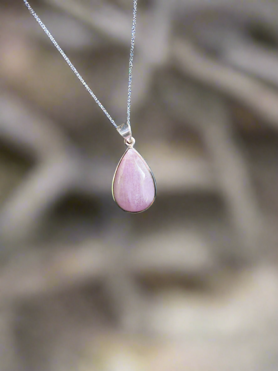 Pink Kunzite Crystal Pendant