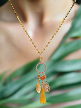 Load image into Gallery viewer, Radiant Om Citrine Necklace – A Touch of Light and Meaning
