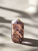 Load image into Gallery viewer, Chevron Amethyst Crystal Tower
