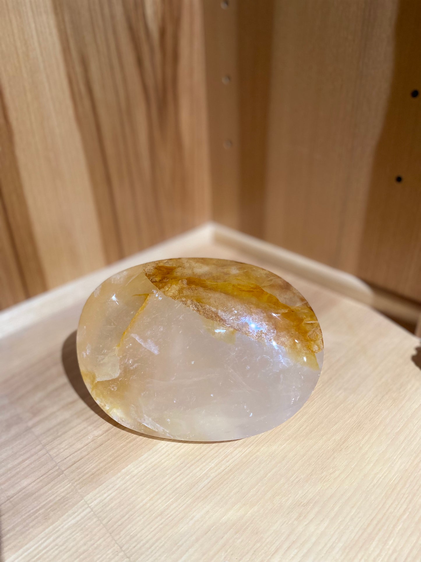 Golden Healer Oval Crystal – Radiant Energy Amplifier