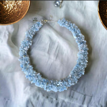 Load image into Gallery viewer, Handmade Aquamarine Beaded Necklace – Four-Strand 18-Inch Sterling Silver Adjustable Jewelry for Tranquility and Elegance
