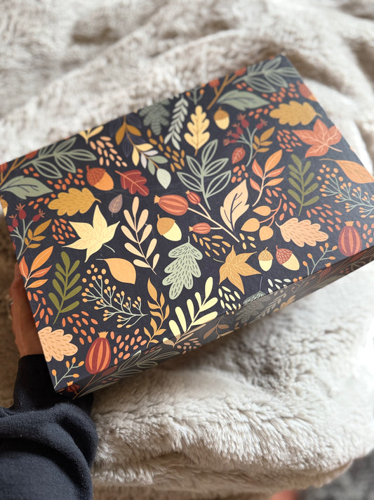 Fall Ritual Mini Box | Cozy Autumn Gift Set with Chai Lotion, Green Candle, Tea & Honey