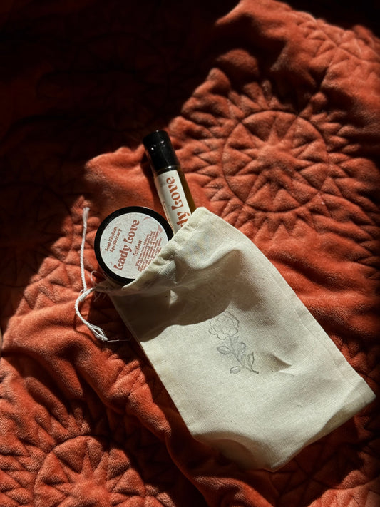 lady love set, hormone balance, hormone support, fertility support, menopause support, perimenopause relief, endometriosis relief, pms support, teen hormone support, womb healing, pelvic wellness, herbal body care, hormone balancing roller, tcm points roller, aromatherapy roller, herbal lotion, astro herbalism, women’s wellness, natural hormone support, botanical skincare, plant-based body care, womb nourishment, endocrine support, emotional grounding, soul kitchen apothecary, ritual body care, women’s cycl