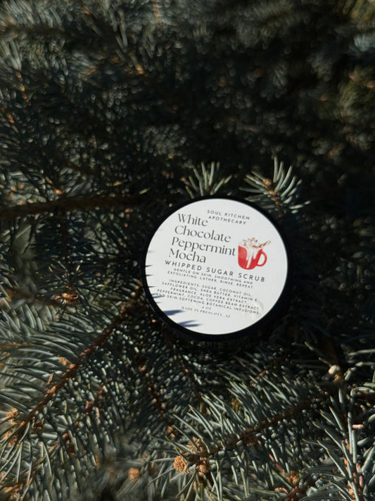White Chocolate Peppermint Mocha Whipped Sugar Scrub