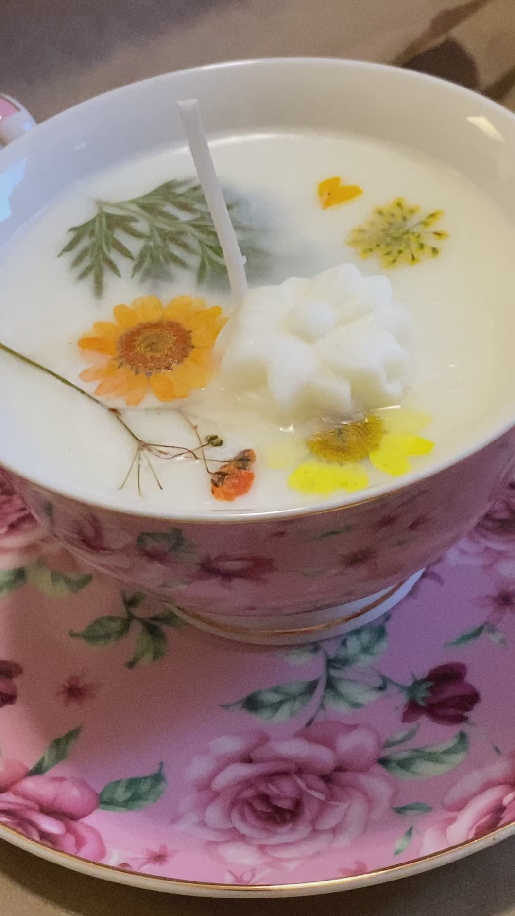 Alice in Wonderland Tea Cup Candle